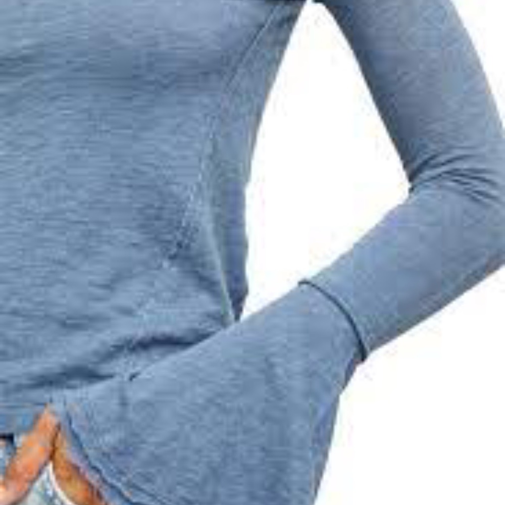 Free People Cecilia l/s tee in Sparkling Indigo - Picture 4 of 9